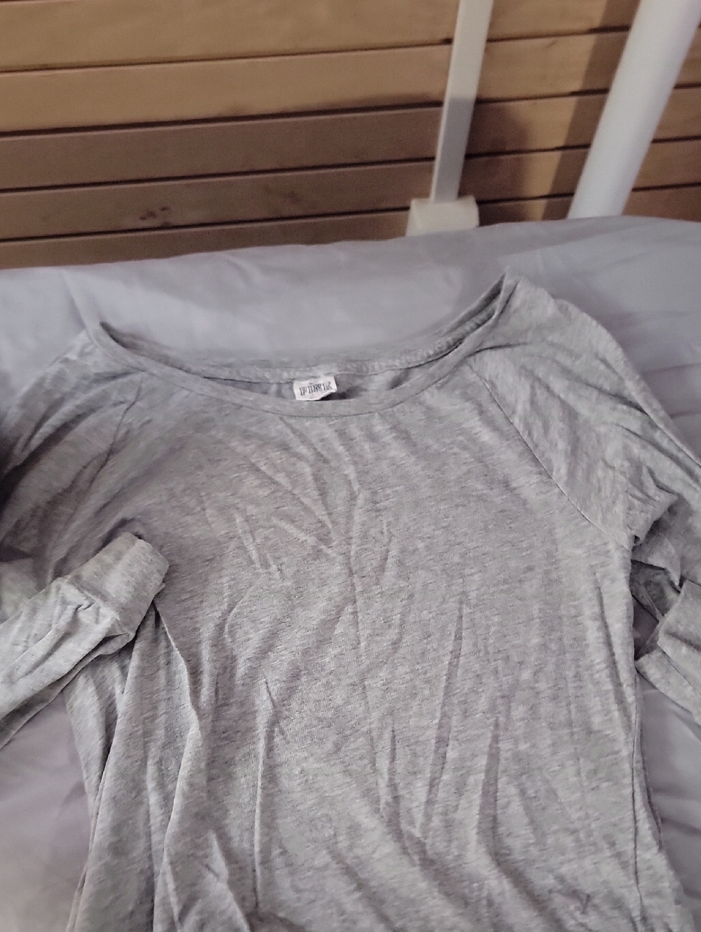 Victoria's Secret PINK Heather Gray Long Sleeve Tee